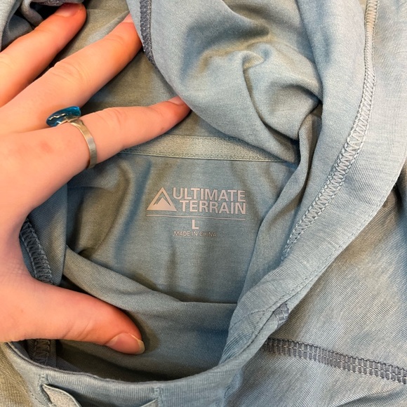 Blue ultimate terrain Hooded Men's Sweatshirt - Picture 3 of 4